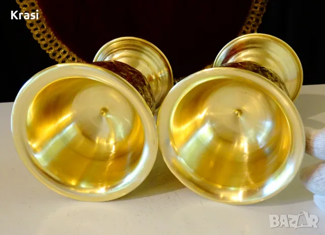 Персийски бронзов бокал за вино с двойни стени. , снимка 2 - Антикварни и старинни предмети - 47417672