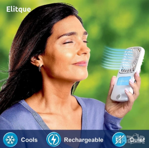 Преносим безжичен джобен вентилатор Arctic Air AAPKT с USB зареждане и лед дисплей, снимка 7 - Друга електроника - 52864757