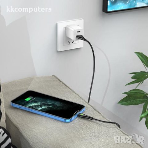 Borofone Lightning (iPhone) USB Кабел 2.0A 1m BX65 / Черен / Баркод : 2402289, снимка 3 - USB кабели - 40397862