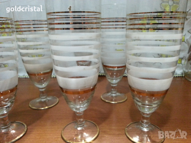 Ретро стъклени чаши , снимка 7 - Антикварни и старинни предмети - 44783935