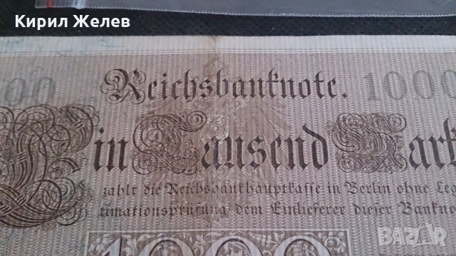 Банкнота 1000 райх марки 1910год - 14734, снимка 3 - Нумизматика и бонистика - 29092601