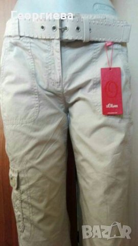 Два чисто нови бежови  панталони  - карго „S`Oliver”🍀👖S/М и L/ XLр-р🍀👖арт.559, снимка 2 - Панталони - 29465707