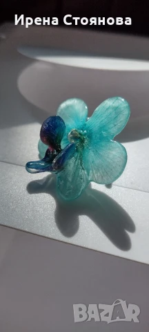 Регулируем пръстен с естествен цвят на орхидея., снимка 3 - Пръстени - 50995464