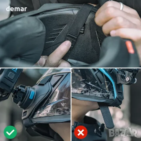 SUREWO Магнитна стойка за каишка за брадичка с бързо освобождаване за мотоциклетна каска за Go Pro, снимка 6 - Друга електроника - 49167027