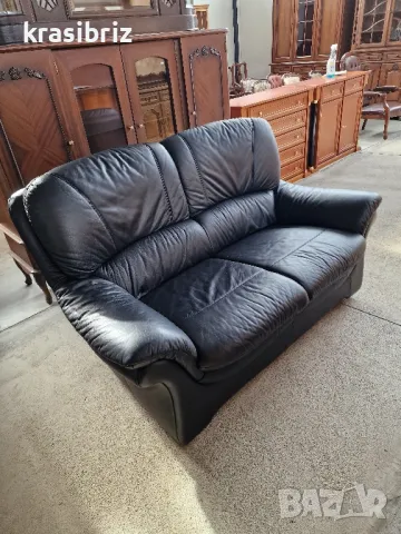 Диван Естествена Кожа-внос от Германия!, снимка 1