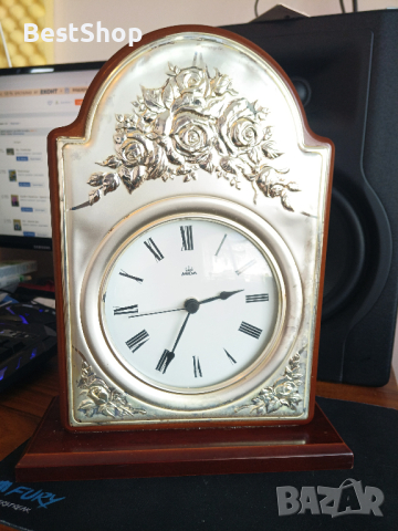 Часовник с сребро, снимка 2 - Антикварни и старинни предмети - 44603775