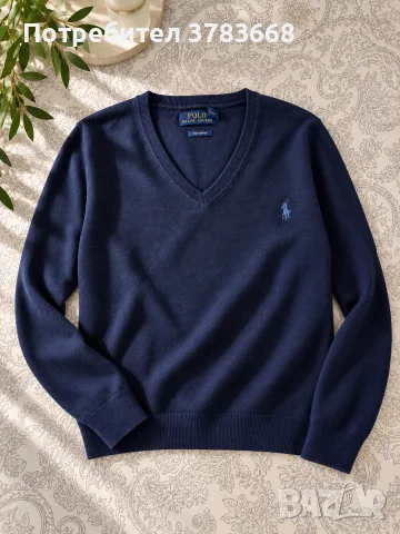 Мъжки пуловер Ralph Lauren – тъмносин, размер L оригинал