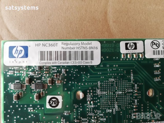 HP NC360T PCI Express Dual Port Gigabit Server Adapter, снимка 8 - Мрежови адаптери - 34096111