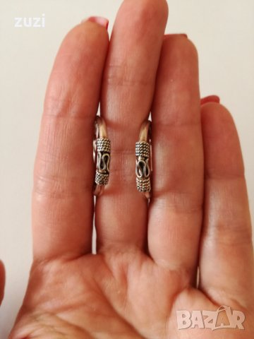 Сребърни обеци - 925 сребро , снимка 2 - Обеци - 30472347