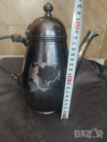 стара посребрена кана арт деко, снимка 2 - Антикварни и старинни предмети - 33982460