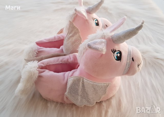 Детски пантофи Еднорог №26/27, снимка 8 - Детски пантофи - 39652986