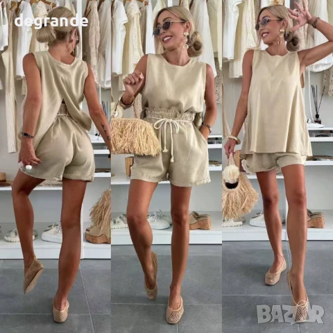 Дамски комплект ЛЕН наличен в три цвята