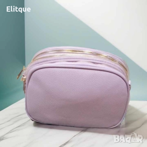 Дамска чанта с 3 прегради за през рамо, снимка 18 - Чанти - 52861386