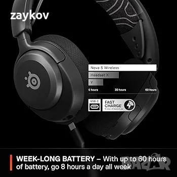 Безжични геймърски слушалки SteelSeries Arctis Nova 5 за мултисистемни игри, снимка 6 - Слушалки и портативни колонки - 52614314
