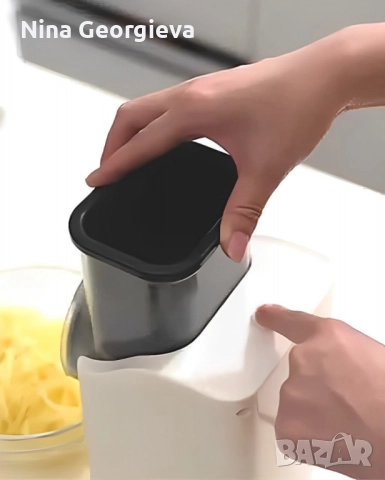 Мултифункционална електрическа резачка-ренде за зеленчуци, снимка 7 - Аксесоари за кухня - 52478569