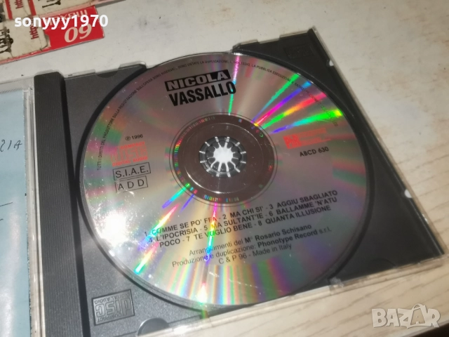 NICOLA VASSALLO CD 1412251742, снимка 11 - CD дискове - 52792451