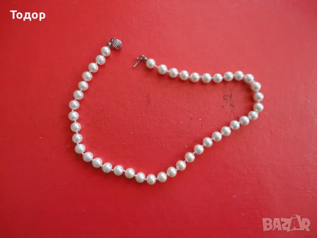 Колие гердан от перли 33, снимка 4 - Колиета, медальони, синджири - 49614086
