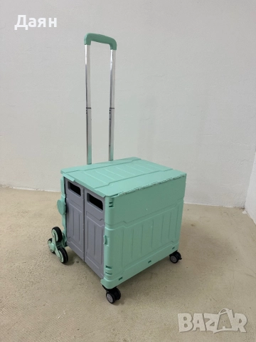 Сгъваема пазарска количка HOMCOM с телескопична дръжка, снимка 2 - Други - 52813884