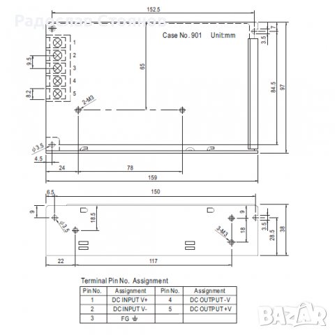 Преобразувател: DC/DC; 50,4W; Uвх: 36÷72V; Uизх: 24VDC; Iизх: 2,1A , Галванично изолиран, снимка 3 - Друга електроника - 37869419