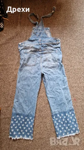 Дамски дънков гащеризон Zara, снимка 2 - Гащеризони - 50204156