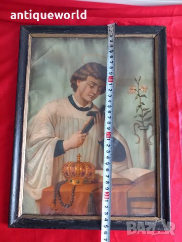 Много Стара Католическа ИКОНА, снимка 5 - Антикварни и старинни предмети - 48232573