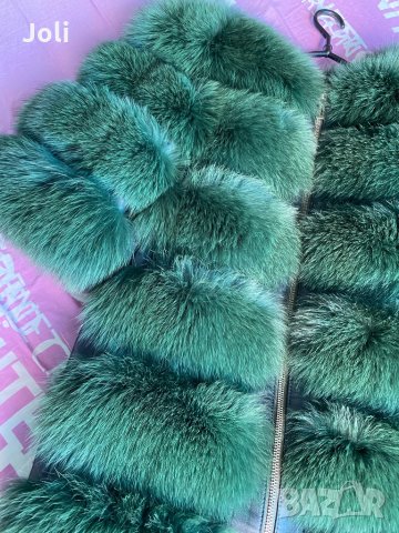 Палто лисица,зелено, снимка 7 - Палта, манта - 30143091