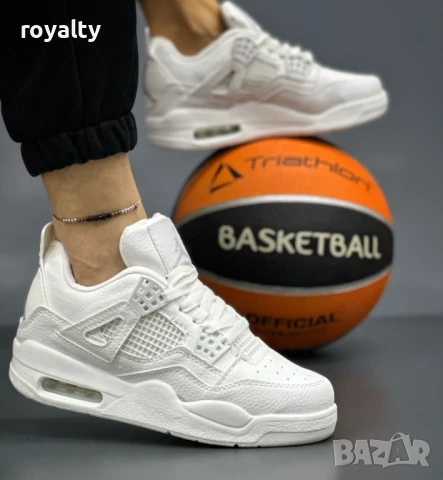 Nike Air Jordan 4 бели мъжки маратонки 