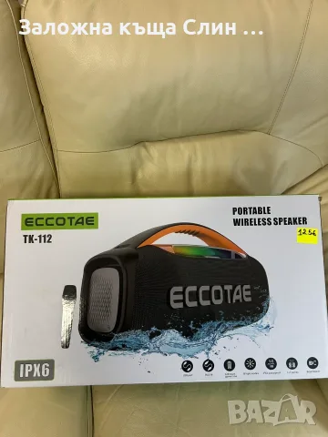Портативна тонколона Eccotae Tk-112 , снимка 2 - Bluetooth тонколони - 56527885