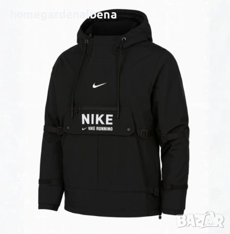 Мъжка ветровка Nike Running – Тактически стил в черно! 🖤🏃‍♂️