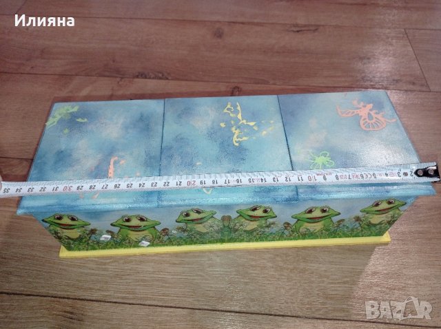 Дървена кутия за съкровища, снимка 4 - Декорация за дома - 44471024