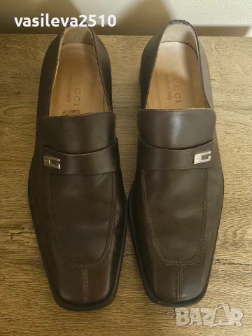 Gucci оригинални мъжки обувки от естествена кожа , снимка 5 - Ежедневни обувки - 53891988