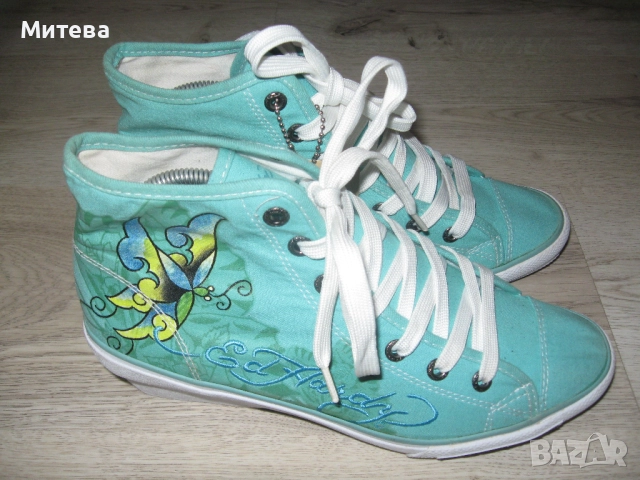 Ed Hardy дамски кецове на платформа 40 номер, снимка 2 - Кецове - 52674892