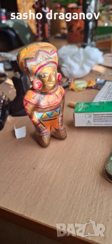 Глинена статуетка - свирка от Перу, снимка 4 - Други ценни предмети - 52502099