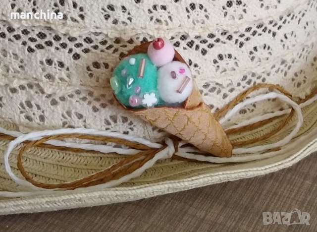 Брошка "Сладолед ", снимка 6 - Други - 37228589