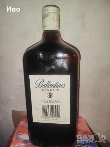 Ретро бутилка - Ballantines от 80-те,1литър с 43% алкохол., снимка 2 - Други ценни предмети - 50593260