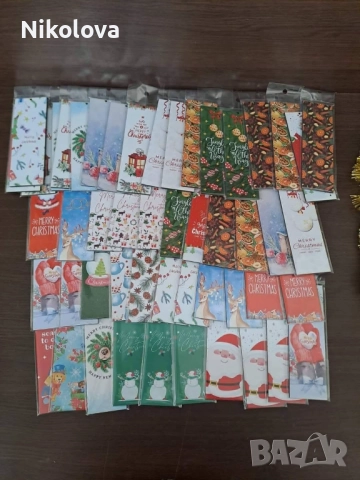 Цветен коледен книгоразделител – празничен подарък от MDF, снимка 3 - Декорация за дома - 52276140