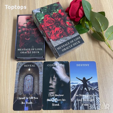 Големи любовни оракул карти Messages of Love Oracle Deck, 7х12cm,кутия, снимка 6 - Карти за игра - 42290428