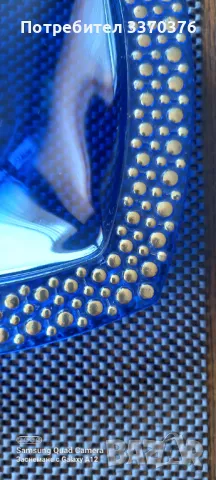 Ваза и плато-кобалтово синьо и златисто, снимка 4 - Декорация за дома - 49449041