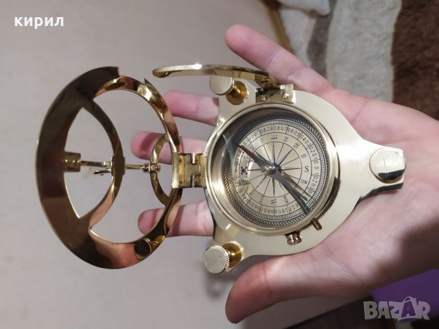 Огромен компас със слънчев часовник, снимка 16 - Антикварни и старинни предмети - 31203596