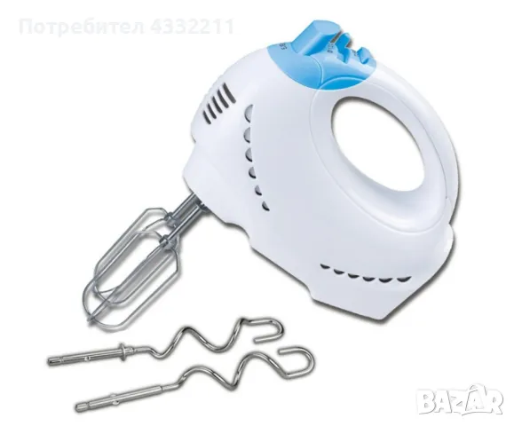 Миксер, 200W,бял/син,5 степени