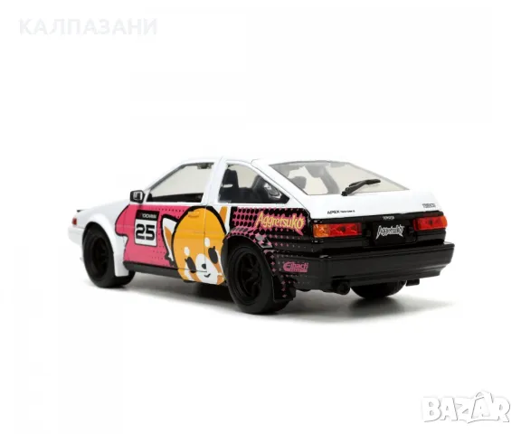Aggretsuko 1986 Toyota Trueno AE86 1:24 253255056, снимка 7 - Коли, камиони, мотори, писти - 49004128