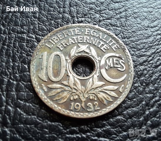 Стара монета 10 сантима 1932 г. Франция- красавица !, снимка 3 - Нумизматика и бонистика - 42211060