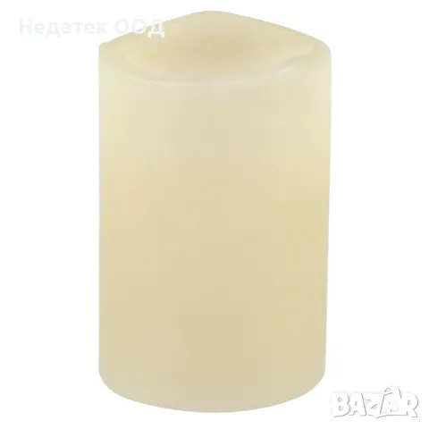 Декоративна LED свещ, Екрю, 5x6.5 cm