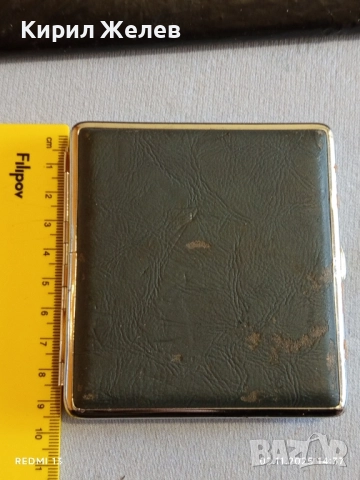 Винтидж табакера метална с кожа за КОЛЕКЦИЯ ДЕКОРАЦИЯ 48950, снимка 6 - Други ценни предмети - 52263804