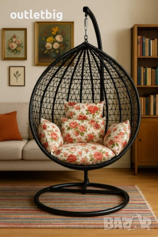 Градинска висяща люлка тип гнездо,яйце–Промоция!, снимка 6 - Градински мебели, декорация  - 52246056