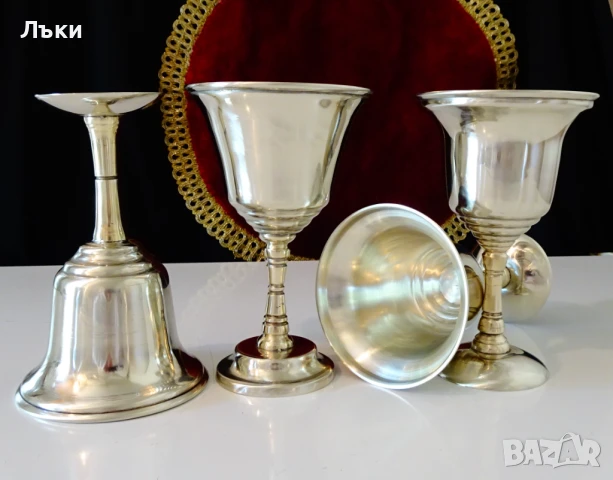 Посребрени чаши за вино 160 мл.,релеф. , снимка 10 - Антикварни и старинни предмети - 51395179