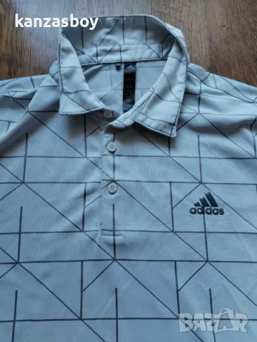 adidas Jacquard Golf Polo Shirt - страхотна мъжка тениска Л , снимка 2 - Тениски - 49416087