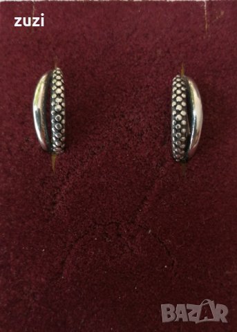 Изчистени сребърни обеци. Сребро проба 925 