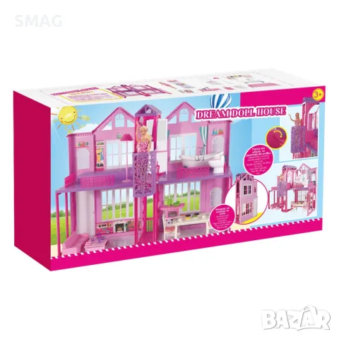 Къща мечта с асансьор и аксесоари за кукли S_1244139, снимка 7 - Кукли - 48246971