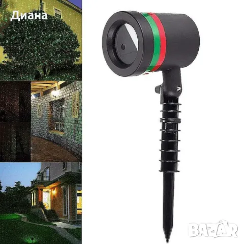 Водоустойчив цветен лазер с регулируем ъгъл на прожекция - екологичен и енергоспестяващ за външна и , снимка 5 - Лед осветление - 48346999
